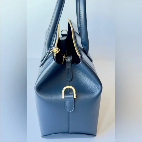 Mansur Gavriel Navy Satchel Bag - Picture 14 of 14